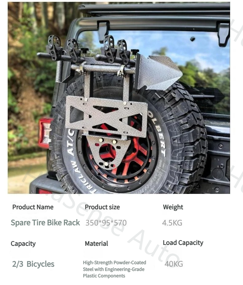 Tank/Jeep Wrangler/Jetour Spare Tire Bike Rack