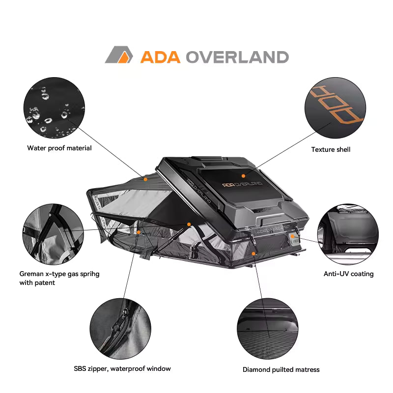ADA Rooftop Tent - ABS Shell Side Open Tent