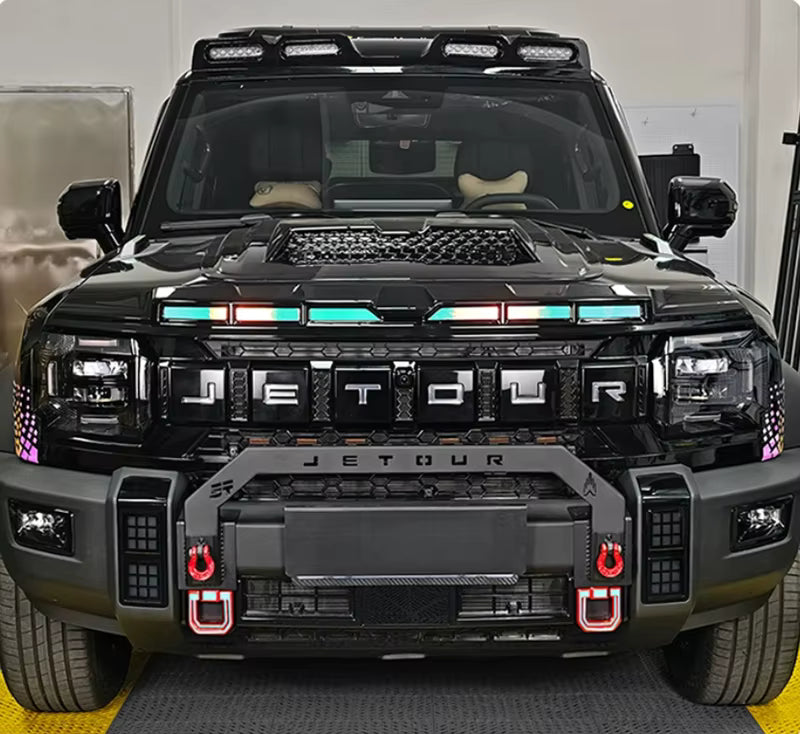 Jetour T2 Front Bumper with Red Tow Hooks