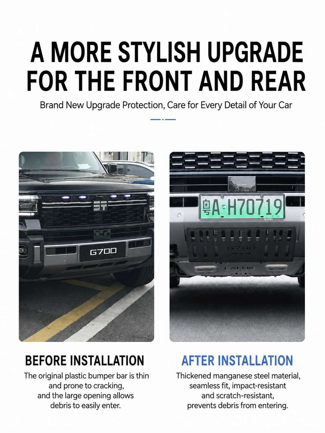 Jetour G700 Front Bumper Skid Plate
