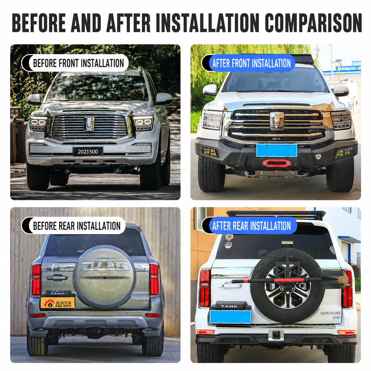 Tank 500 Shadow Front & Rear Bumpers
