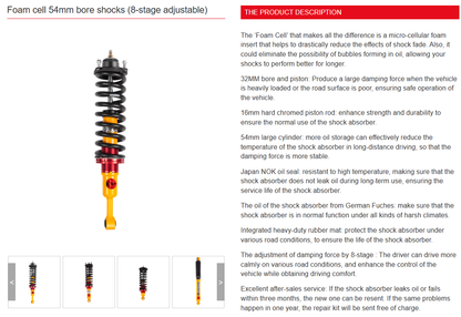 Tank 300/500 Mamba Adjustable Suspension Lift Kit