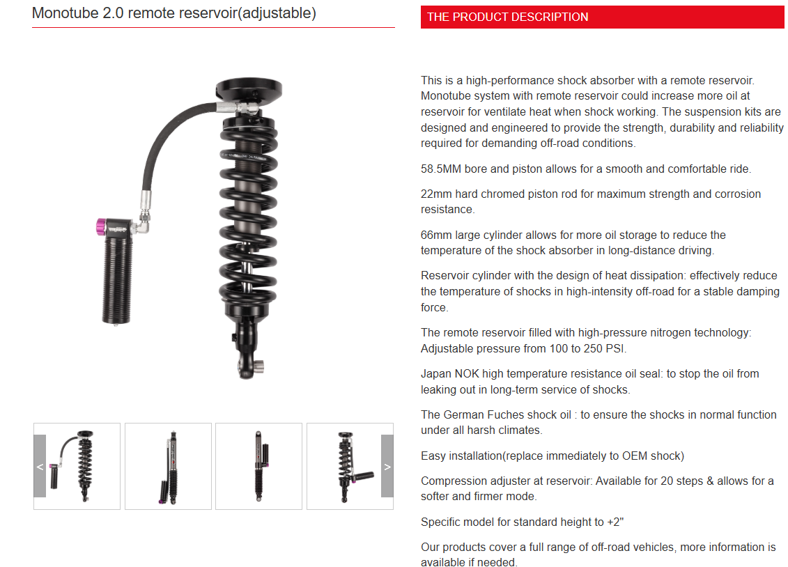 Tank 300/500 Mamba Adjustable Suspension Lift Kit