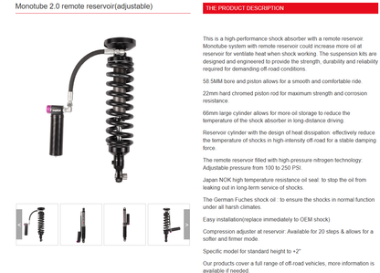 Tank 300/500 Mamba Adjustable Suspension Lift Kit
