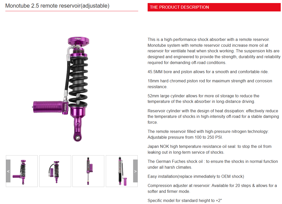 Tank 300/500 Mamba Adjustable Suspension Lift Kit