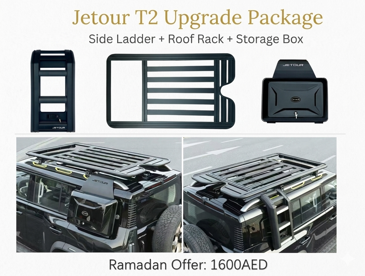 Jetour T2 Roof Rack, Side Storage Bag, Side Window Panel