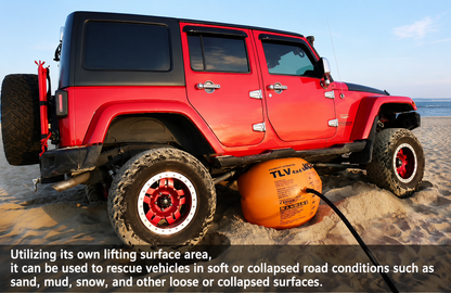 Off-Road Inflatable Air Jack with Exhaust and Air Compressor Inflation Options