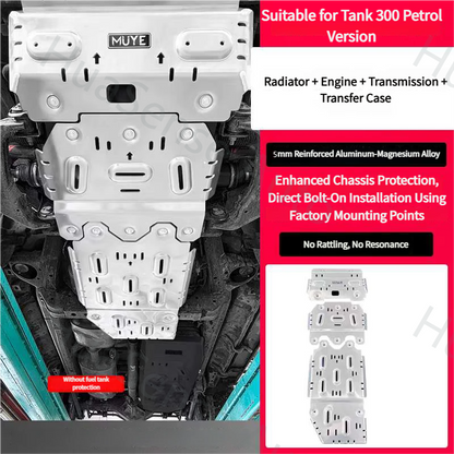 Tank 300/500 Aluminu-Magnesium Alloy Underbody Skid Plate 5/8mm